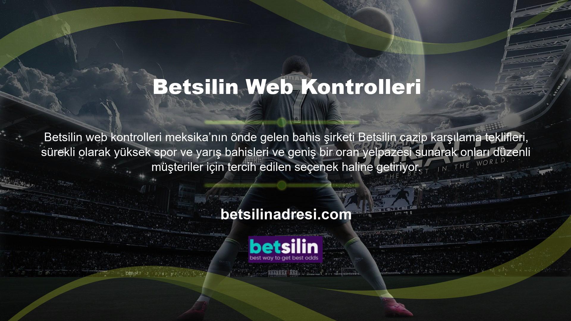 Betsilin birincil ziyaretçi hizmetlerini bulmak için sitenin alt kısmını ziyaret edin